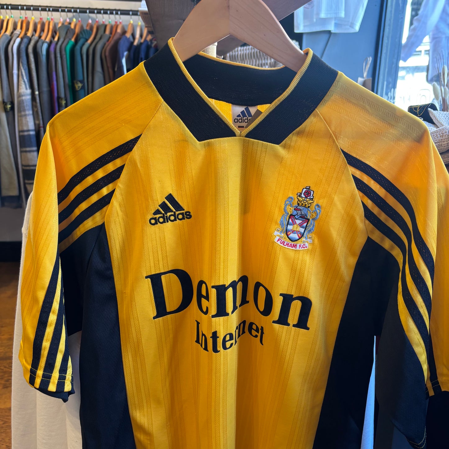 Fulham Adidas 1998/99 Away Shirt Yellow (Medium)