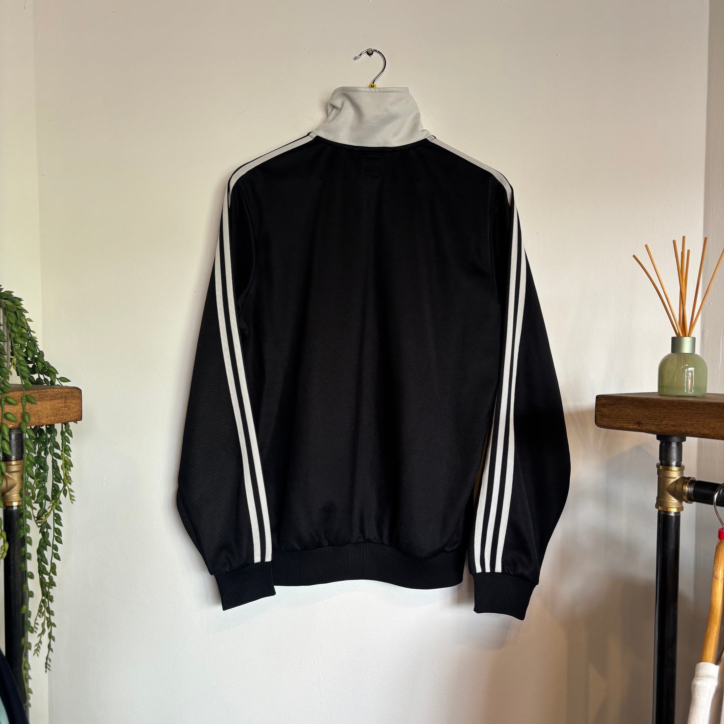 Adidas Zip Up Track Jacket Black/ White (Medium)