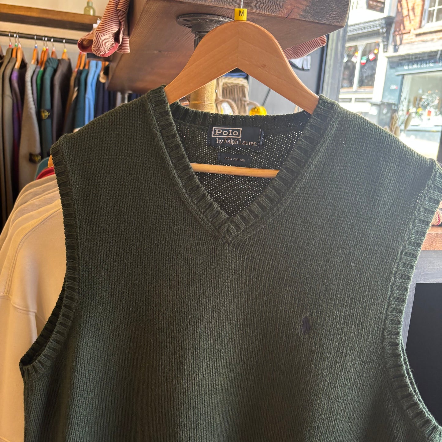 Ralph Lauren Sleeveless Knit Vest Jumper Green (Medium)