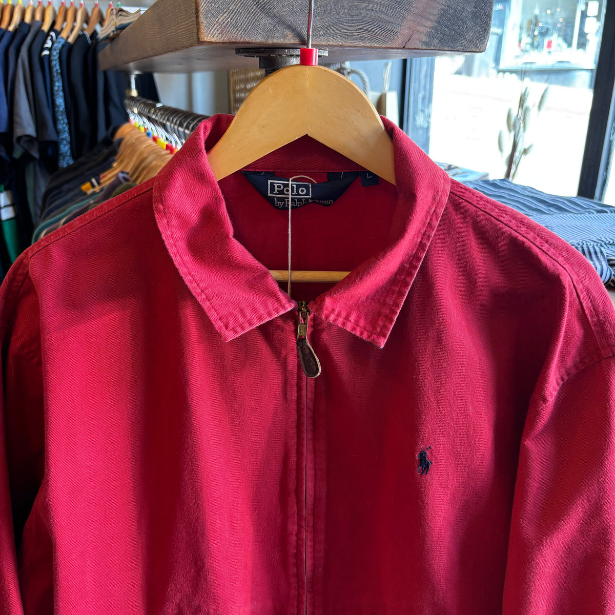 Ralph Lauren Harrington Zip Up Jacket Red (Large)