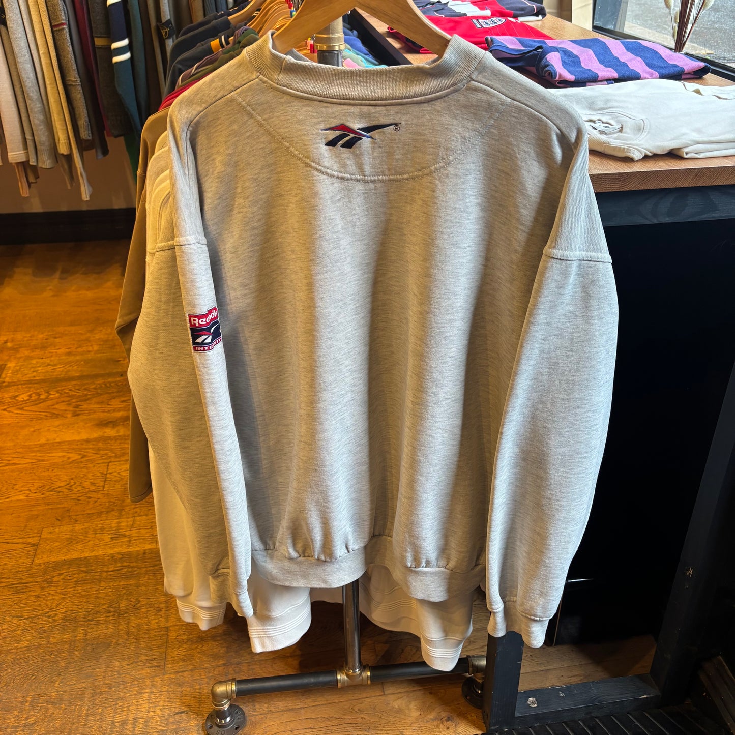 Reebok Big Logo Oversized Sweatshirt Grey (Large)