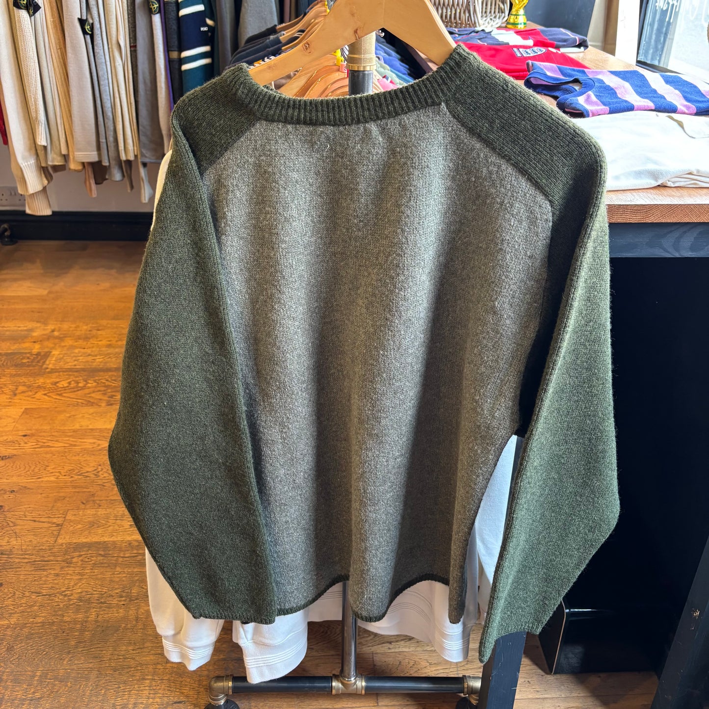 Billabong Spellout Pullover Knit Jumper Green (Large)