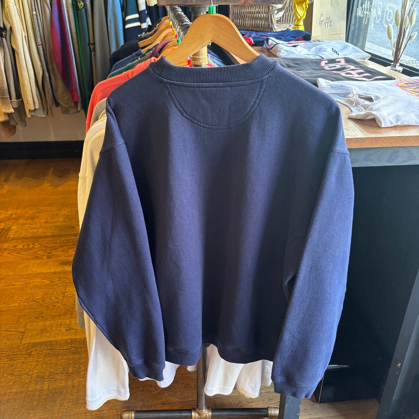 Umbro Spellout Oversized Sweatshirt Navy (XL)