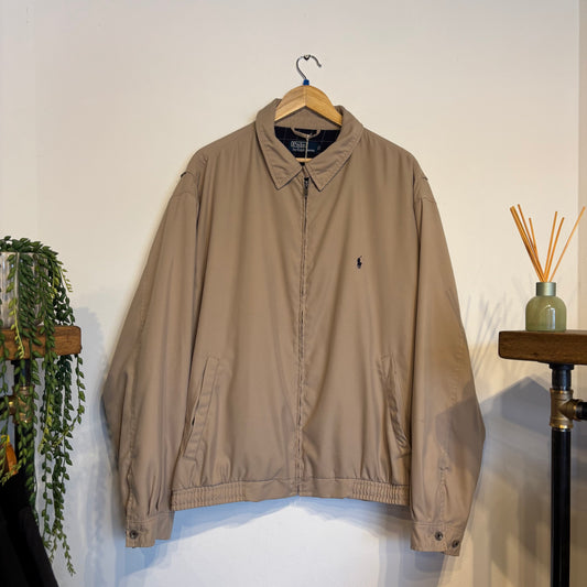 Ralph Lauren Harrington Zip Up Jacket Beige (XXL)