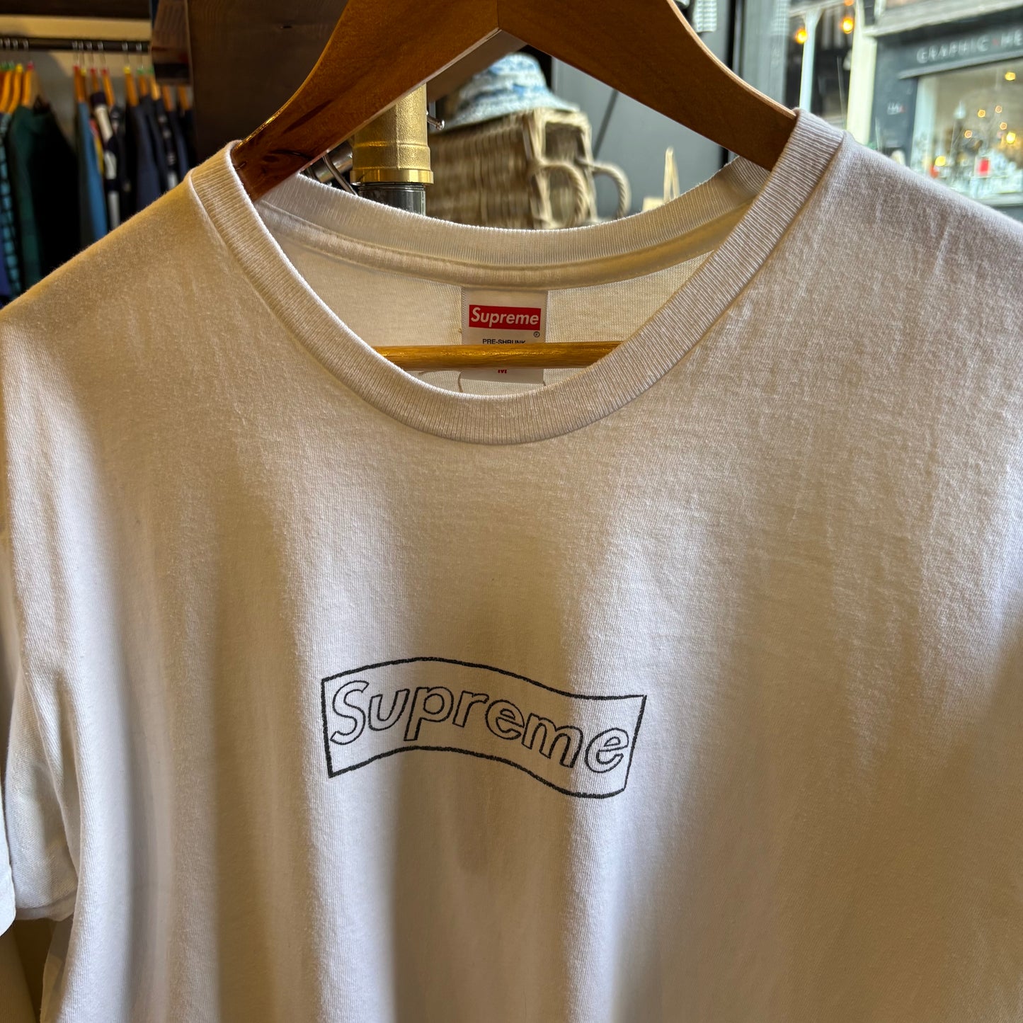 Supreme SS21 Kaws Chalk Logo T-Shirt White (Medium)
