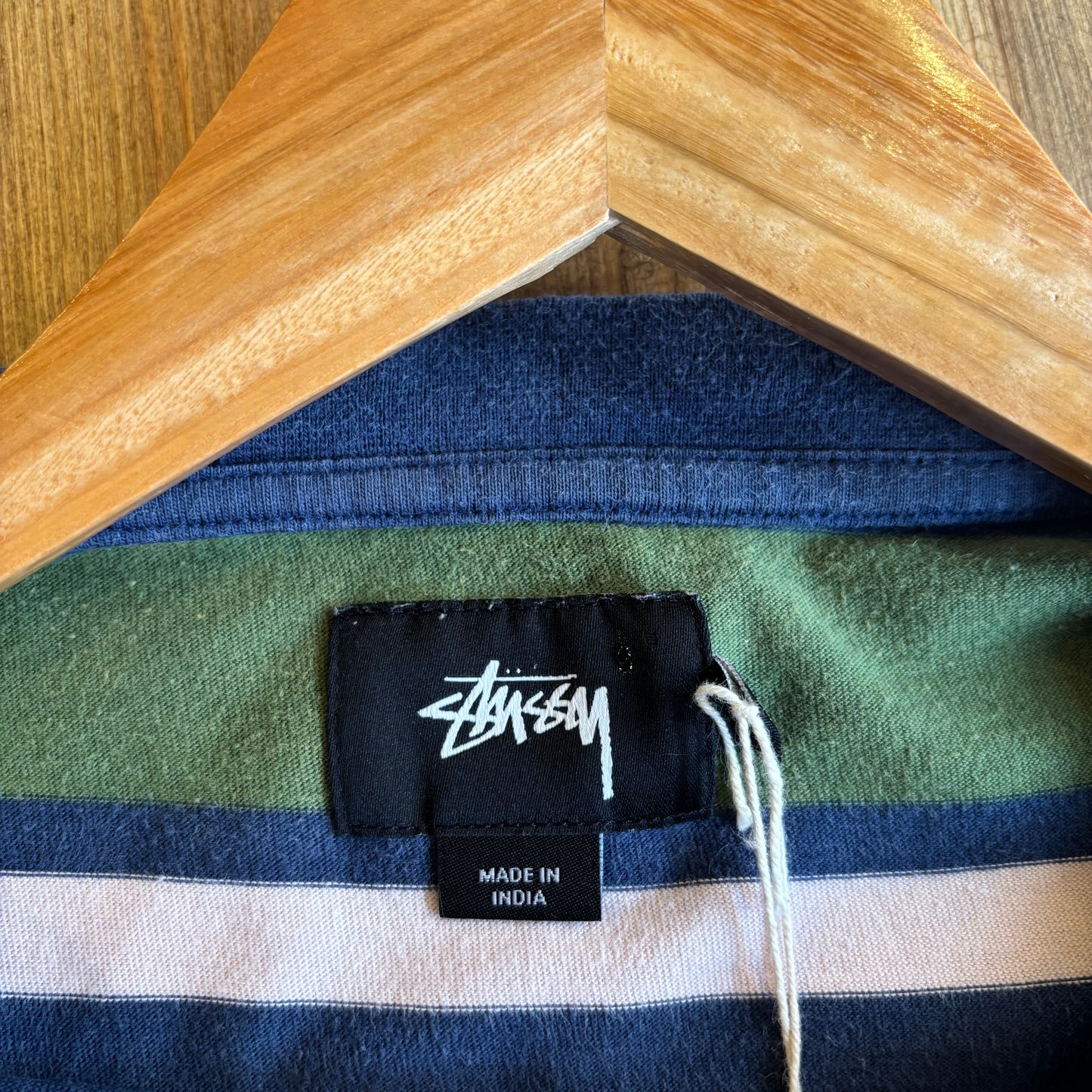 Stussy Bold Stripe T-Shirt Green/ Blue (XL)