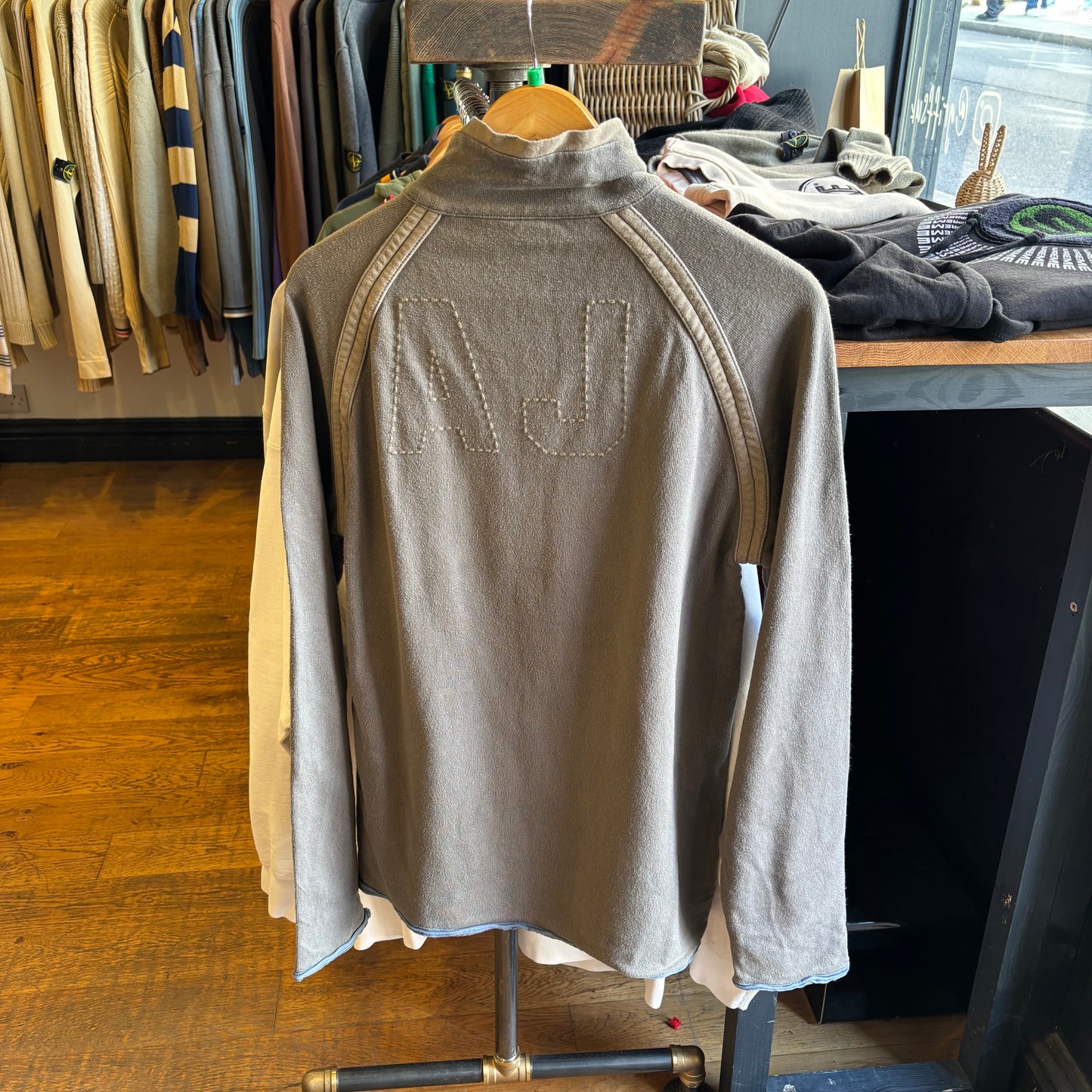 Armani Jeans Double Zip Jumper Grey (XL)