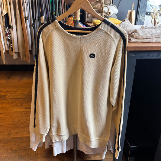 Nike Ribbed Oversized Sweatshirt Cream (Medium)