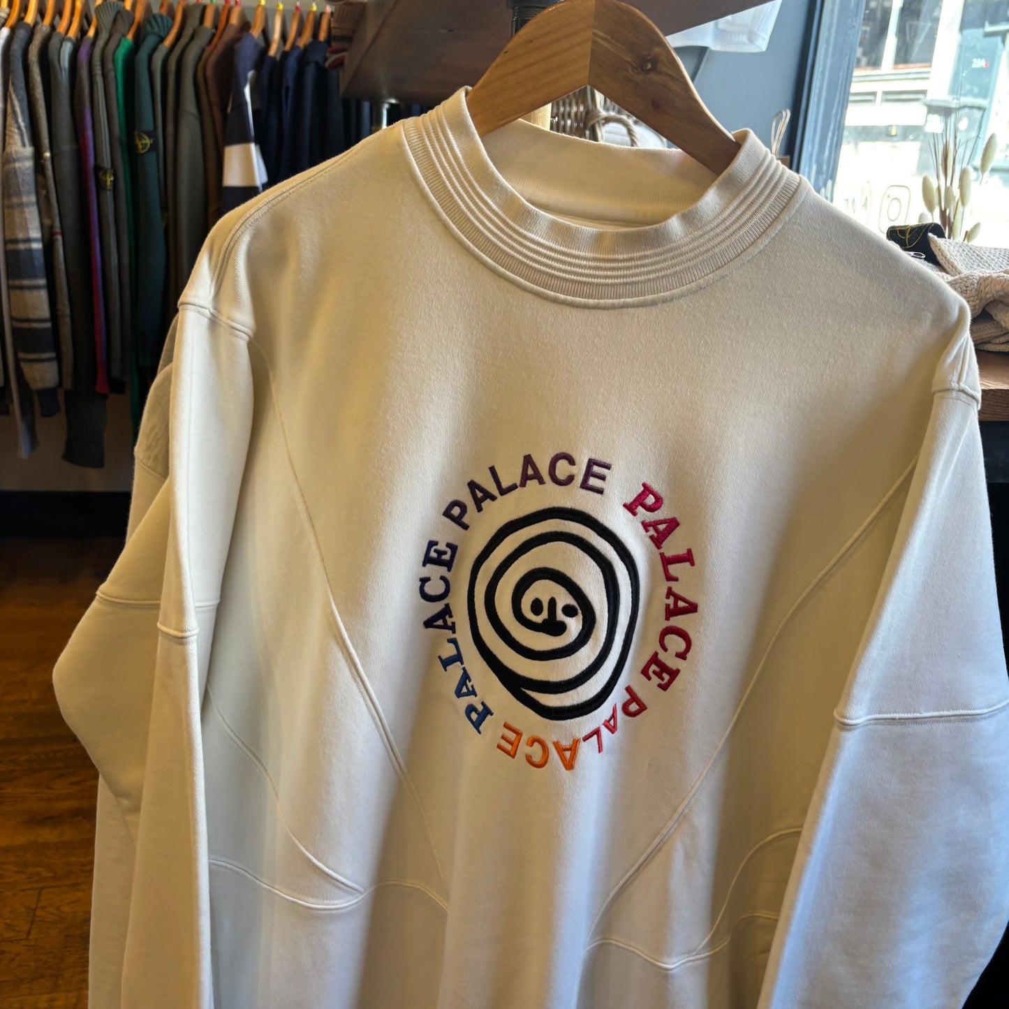 Palace SS19 Espirito Oversized Sweatshirt White (Large)
