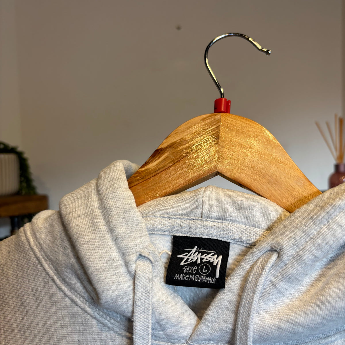 Stussy Soda Can Oversized Hoodie Grey (Large)