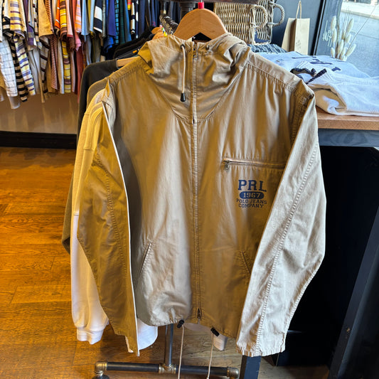 Ralph Lauren Polo Jeans PRL Hooded Zip Jacket Beige (Large)