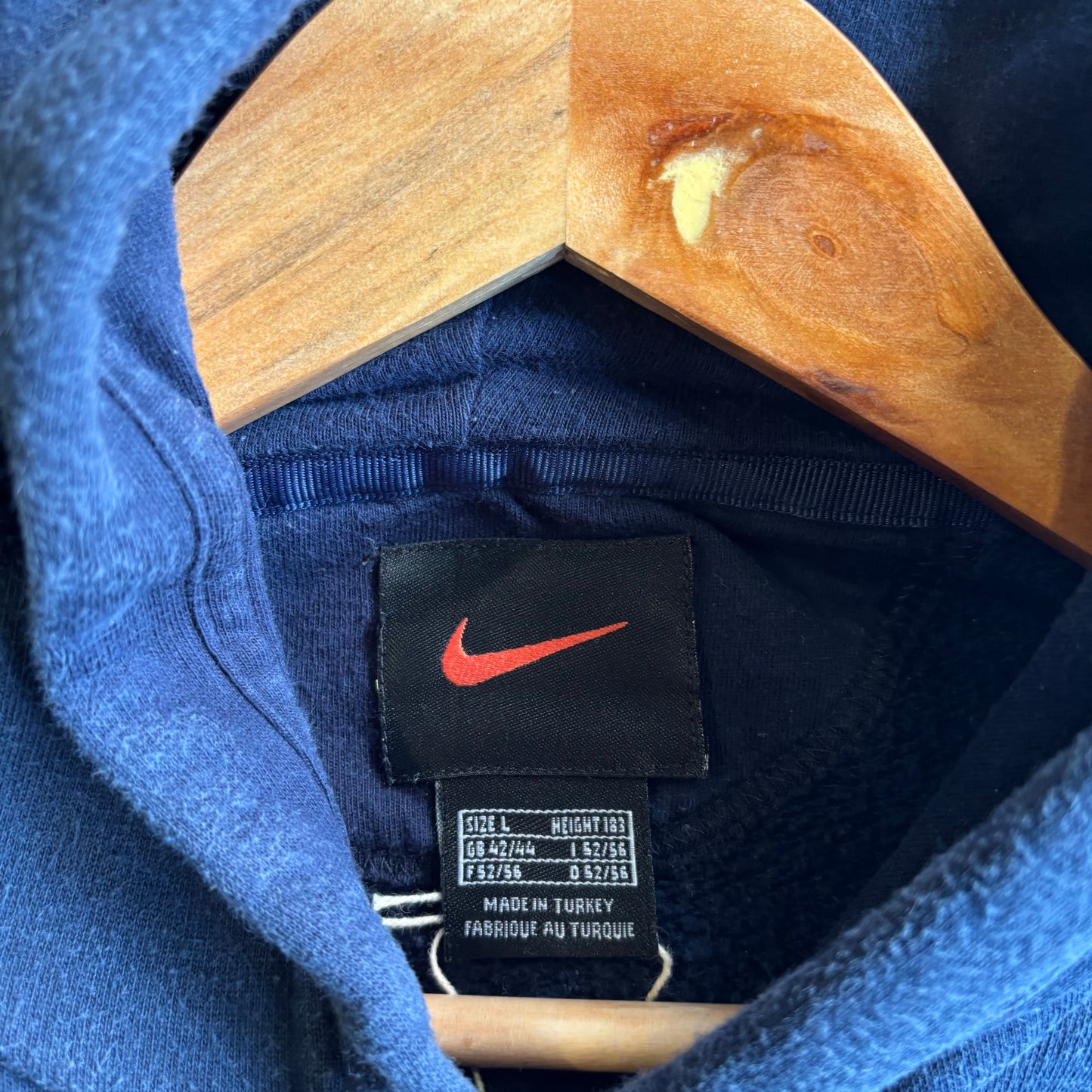 Nike 90s Swoosh Oversized Hoodie Navy (Large)