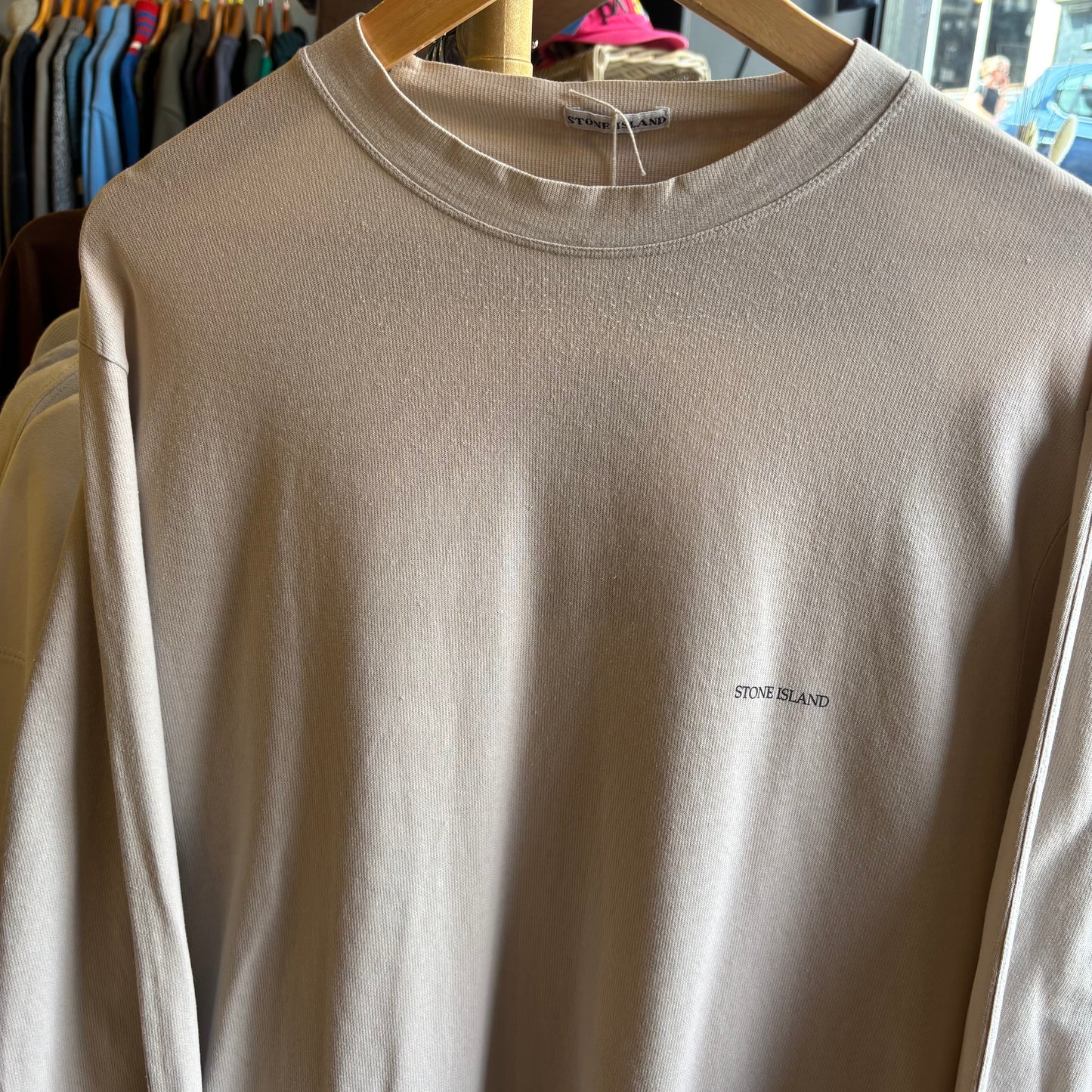 Stone Island 2000's Longsleeve T-Shirt Cream (Large)