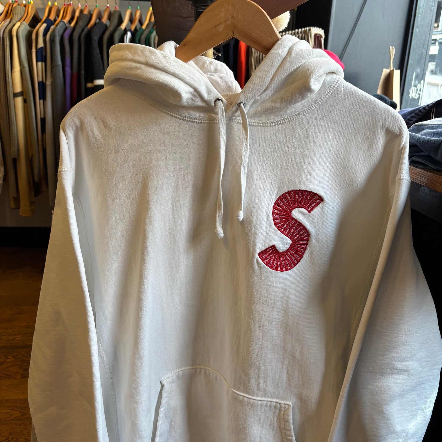 Supreme FW20 S Logo Oversized Hoodie White (Large)