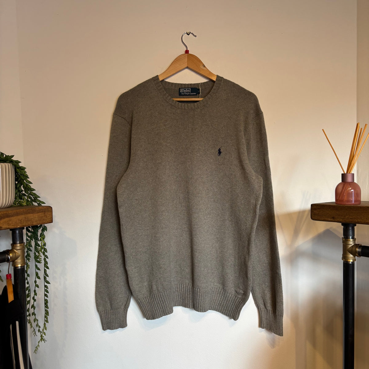 Ralph Lauren Pullover Knit Jumper Grey (Large)