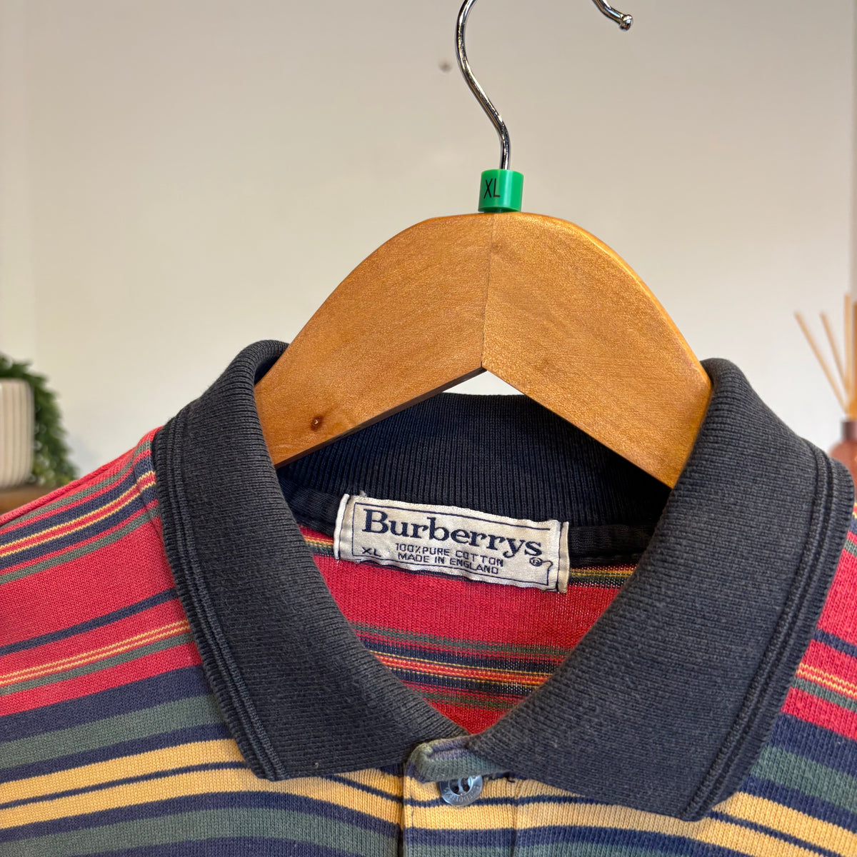 Burberry Stripe Heavyweight Polo Shirt Red (XL)