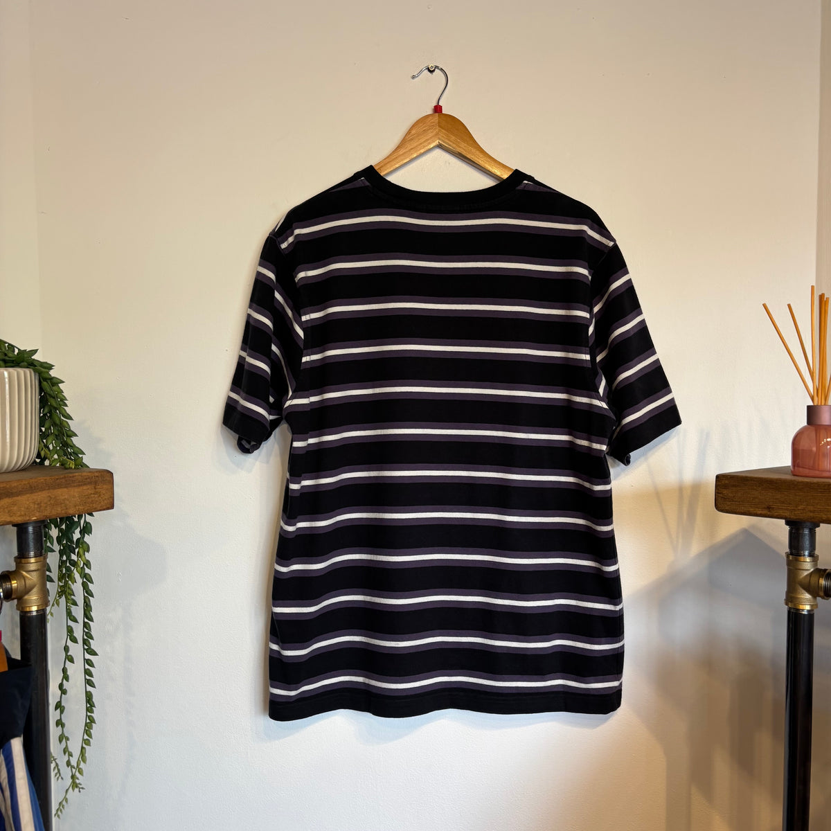 Stussy Multi Stripe T-Shirt Black (Large)
