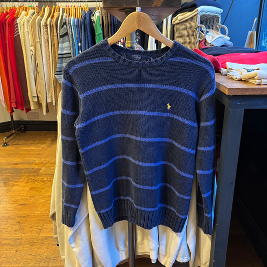 Ralph Lauren Striped Pullover Knit Navy (XS)