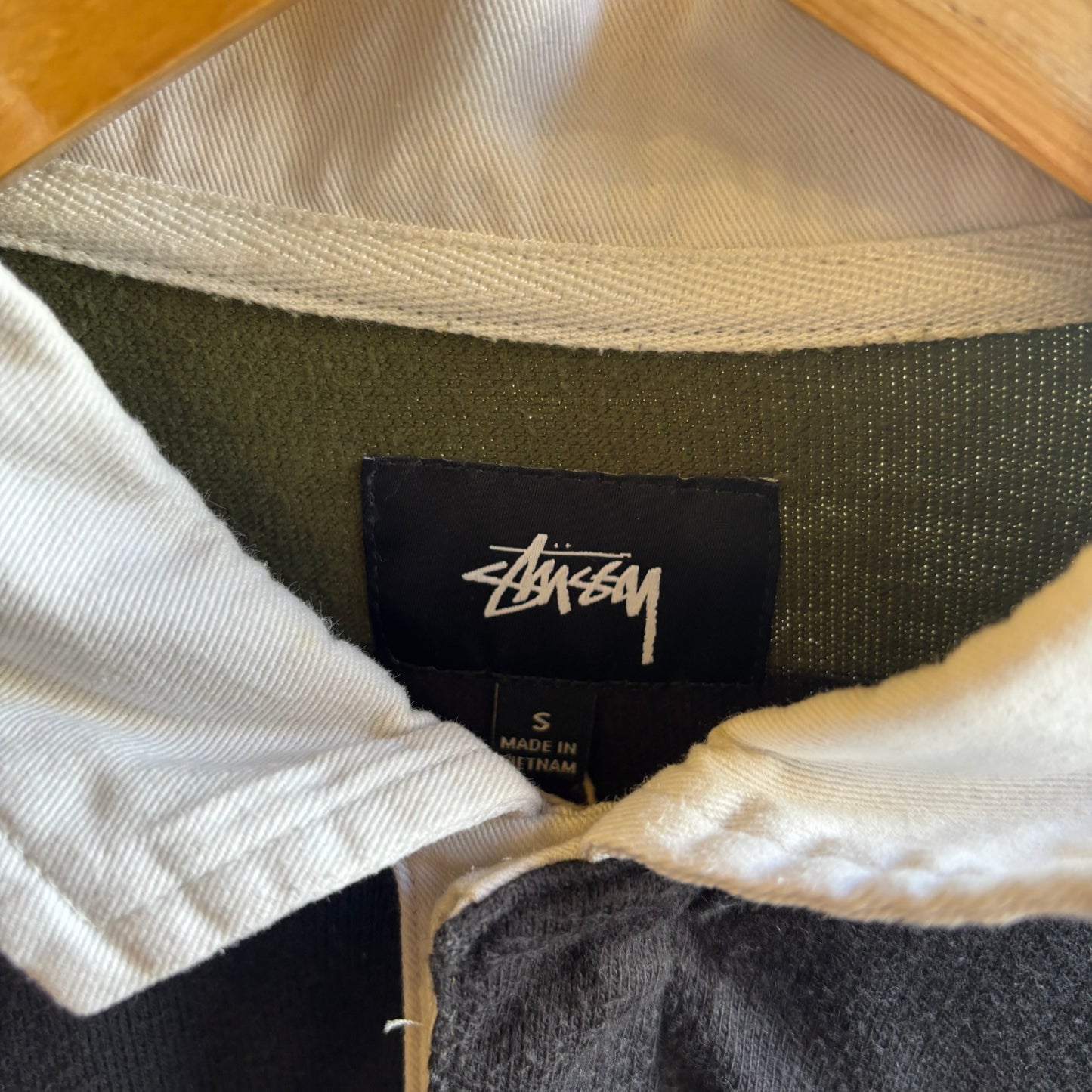 Stussy Classic Stripe Longsleeve Rugby Polo Shirt (Small)