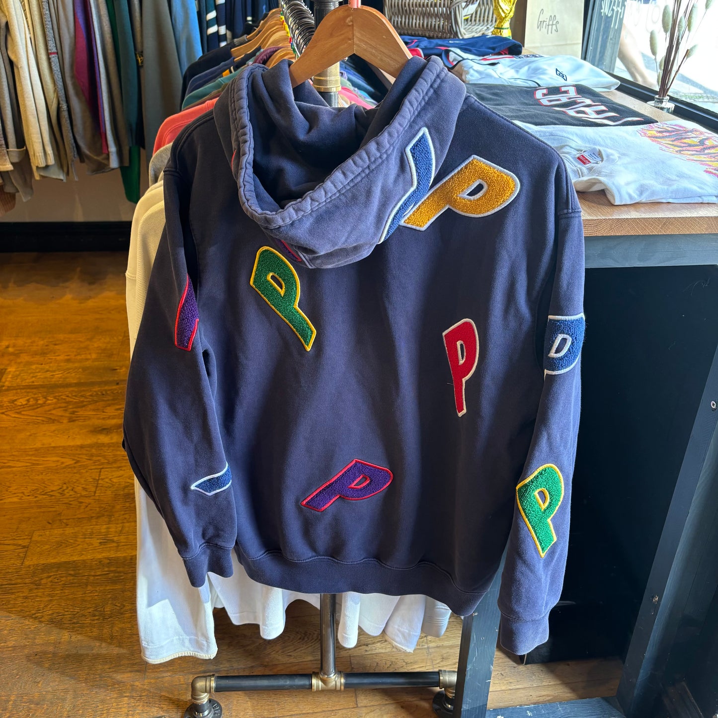 Palace FW19 Multiple P Hoodie Navy (Small)