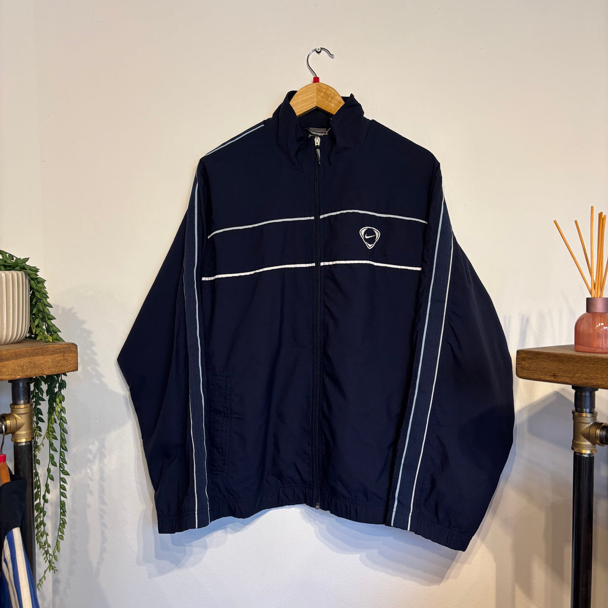 Nike T90 Zip Track Jacket Navy (Large)