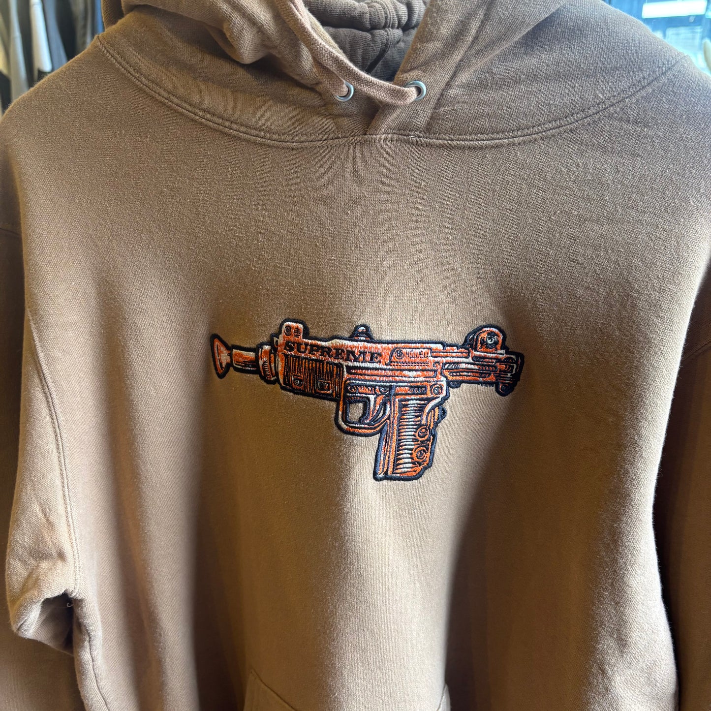 Supreme SS19 Toy Uzi Hoodie Brown (Medium)