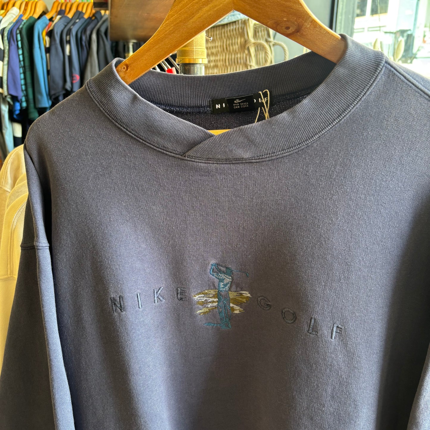 Nike Golf Spellout Oversized Sweatshirt Blue (Large)