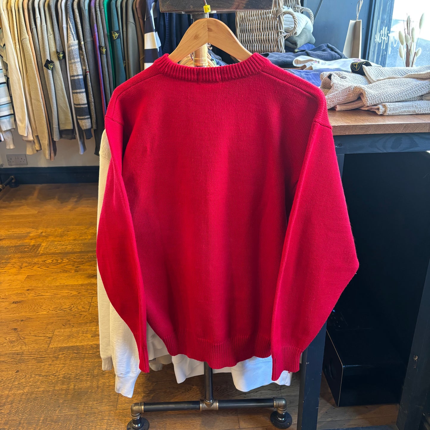 Benetton Spellout Oversized Pullover Knit Jumper (XL)