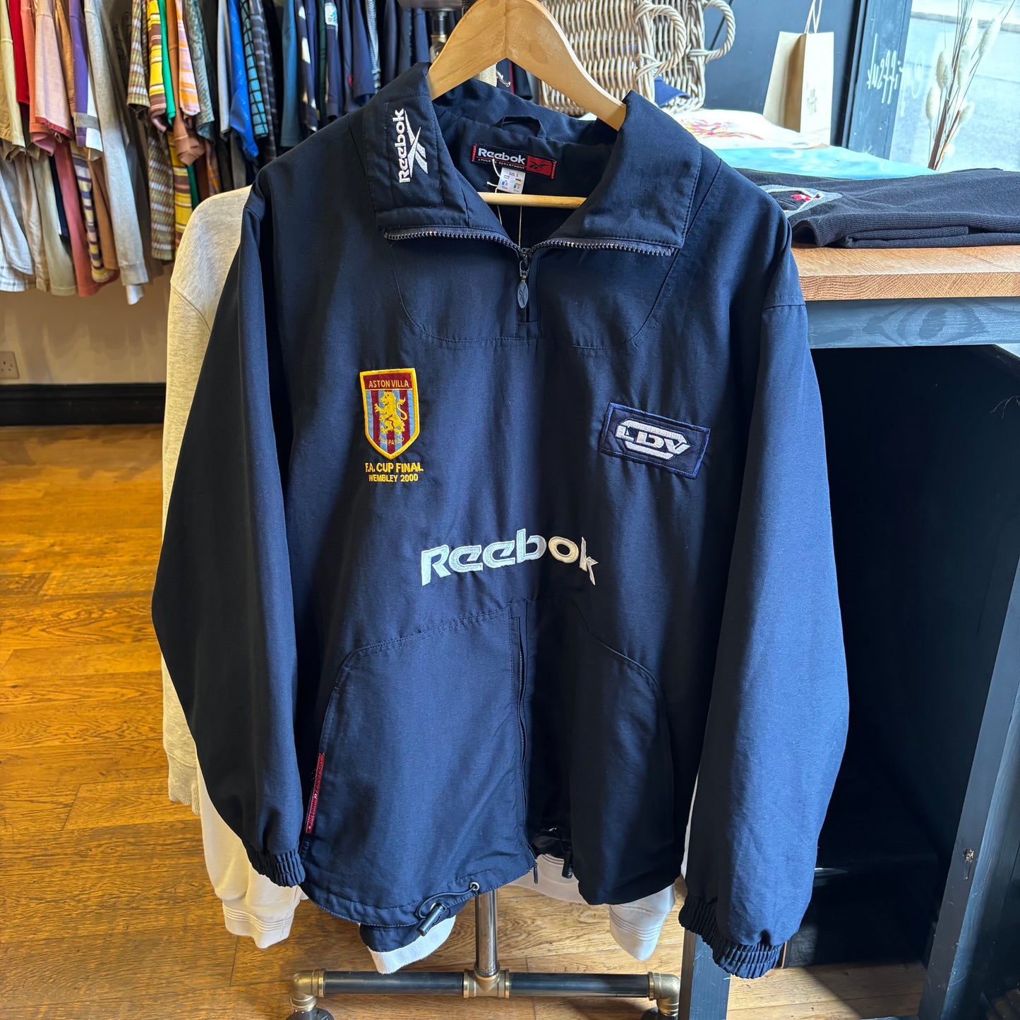 Aston Villa Reebok 2000 FA Cup Final Jacket Navy (XL)