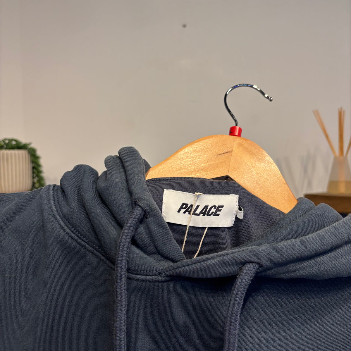 Palace FW21 Drop Shoulder Appliqué Hoodie Navy (Large)