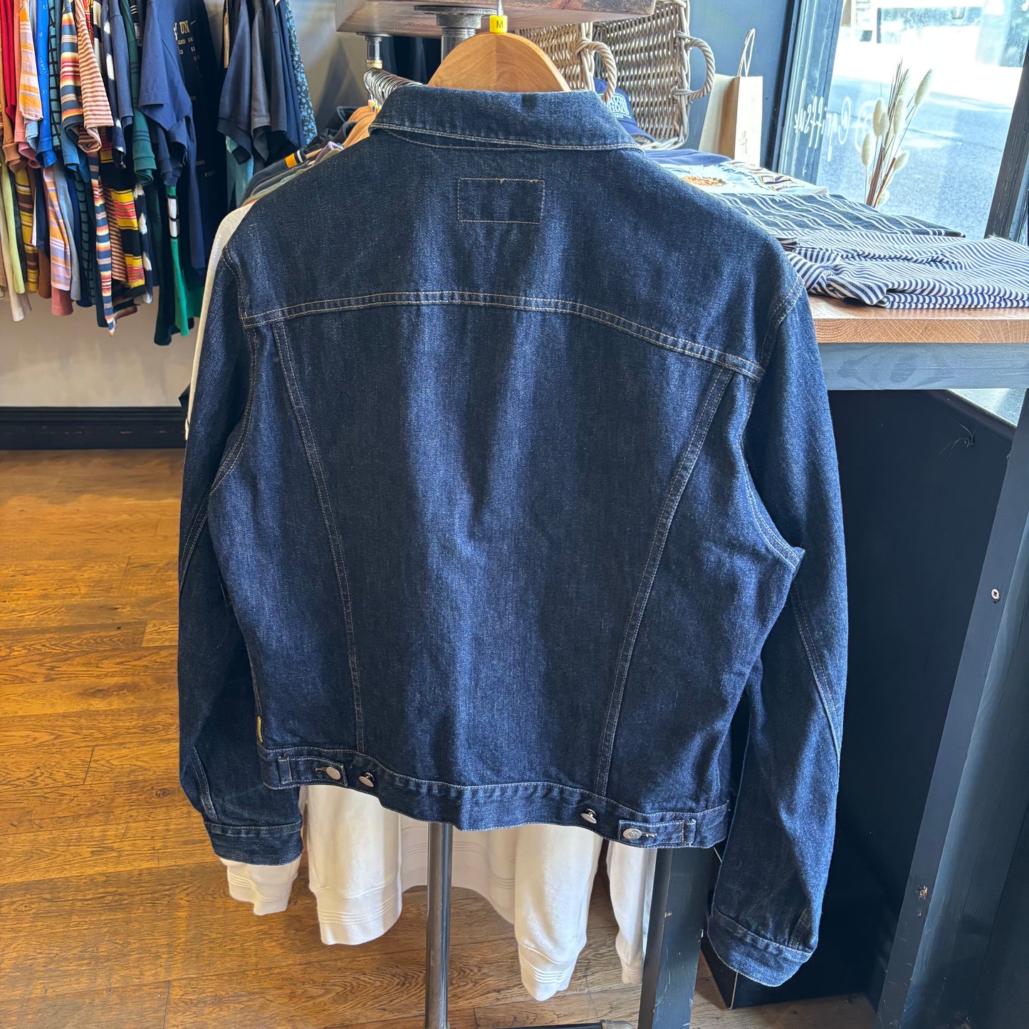 Armani Jeans Denim Button Up Jacket Navy (Medium)