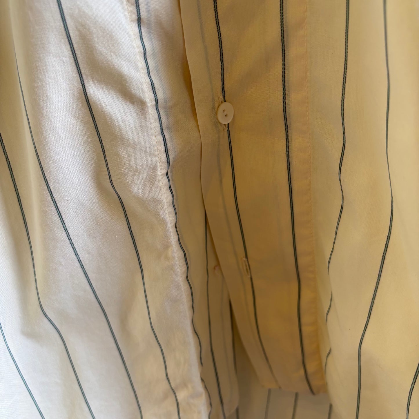 CP Company 80s Ideas From Massimo Pinstripe Shirt Yellow (Large)