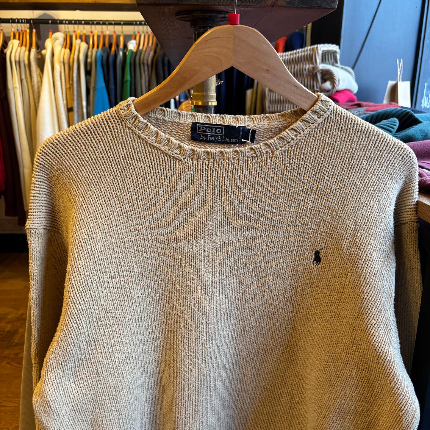 Ralph Lauren Pullover Knit Jumper Beige (Large)