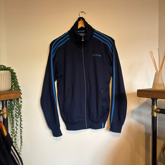Adidas Pinstripe Zip Track Jacket Navy (Small)