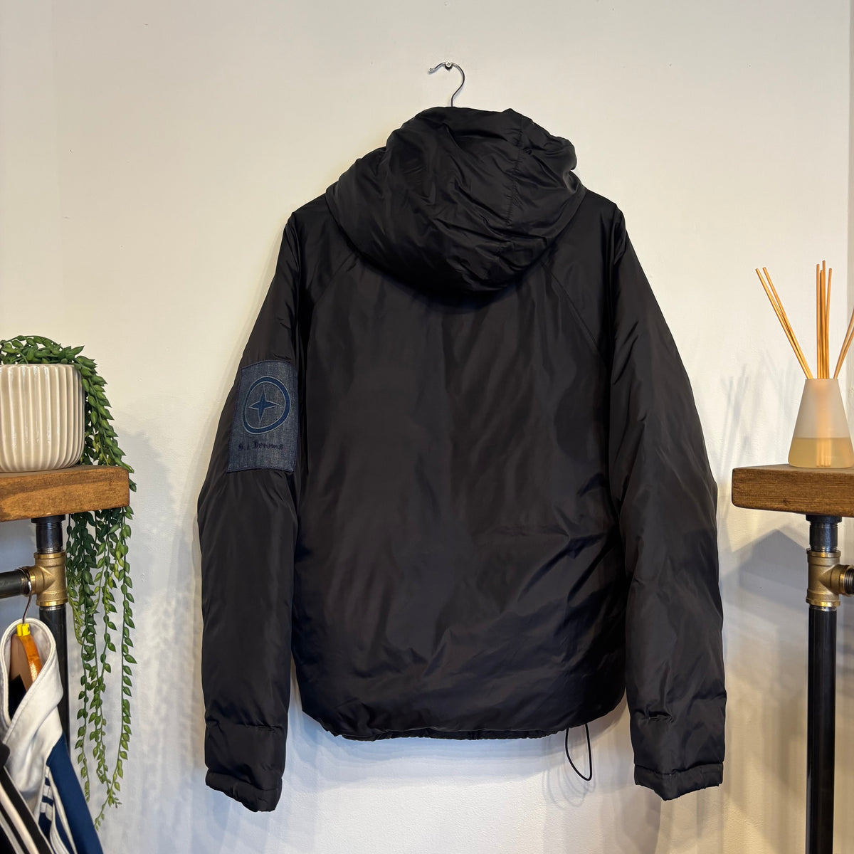 Stone Island Denims A/W 2005 Hooded Puffer Jacket Black (XL)