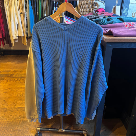 Timberland V Neck Knit Jumper Light Blue (Large)