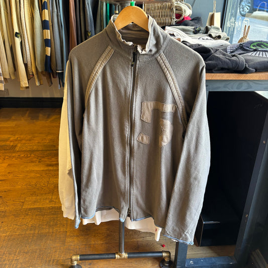 Armani Jeans Double Zip Jumper Grey (XL)