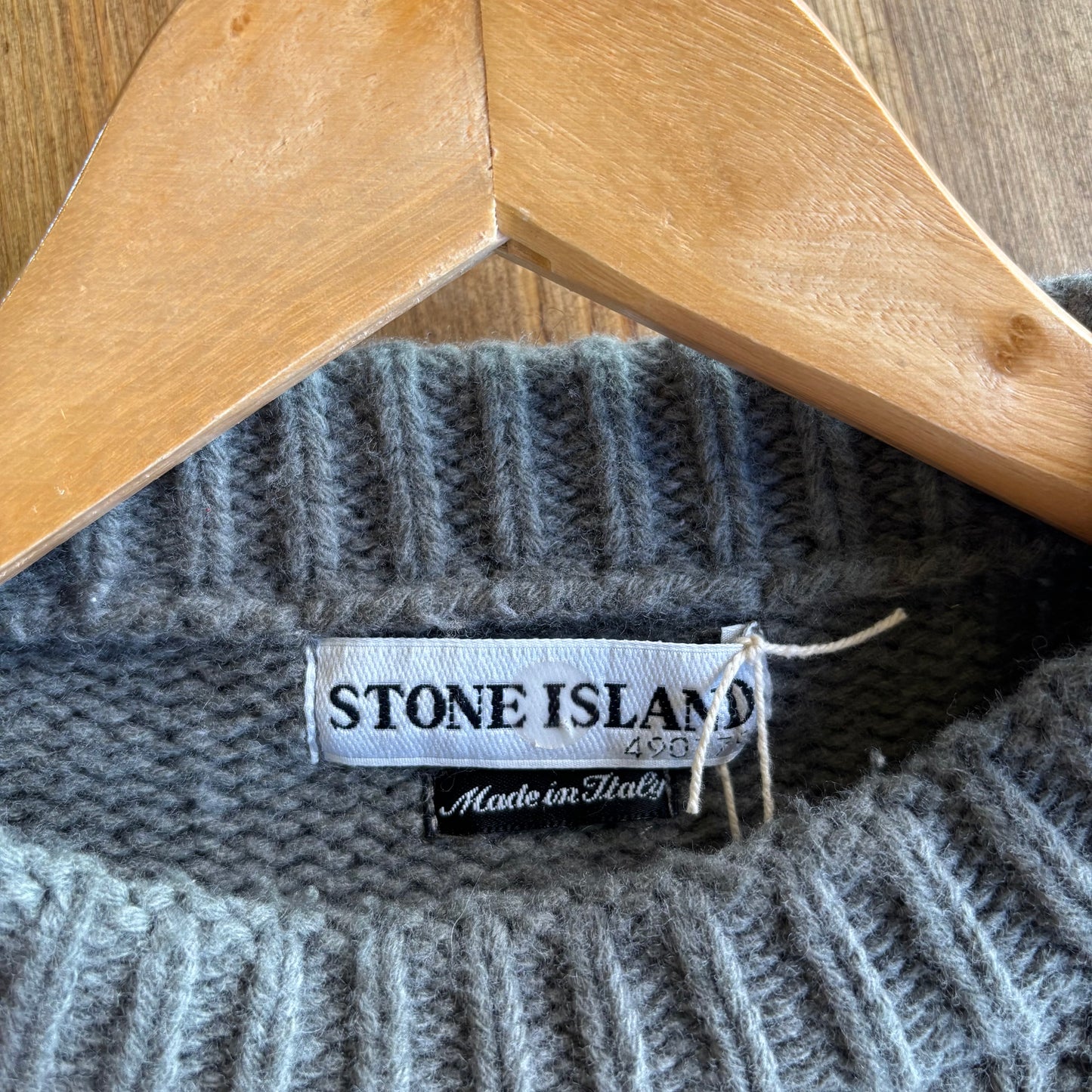 Stone Island A/W 2001 Pullover Chunky Knit Jumper Grey (XXL)