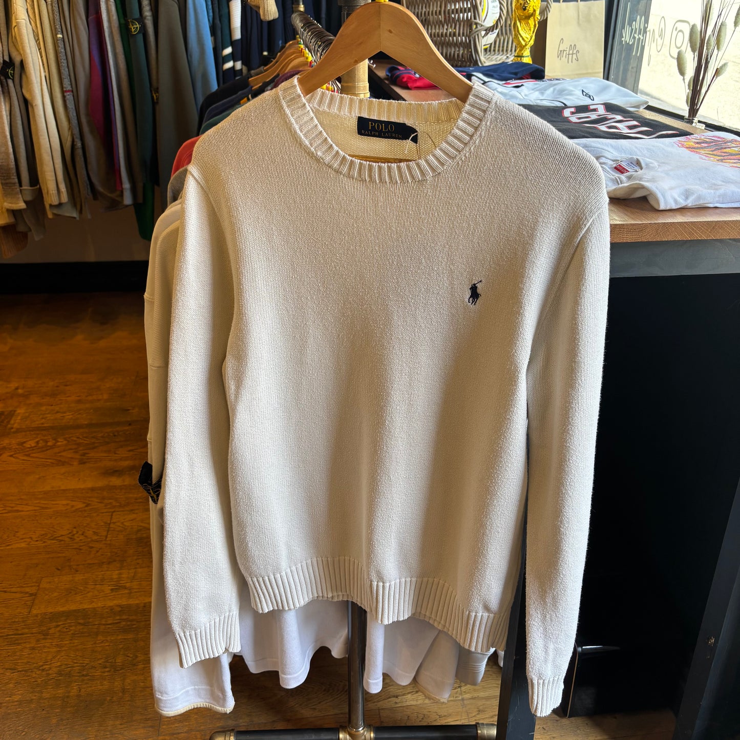Ralph Lauren Pullover Knit Jumper Cream (Medium)
