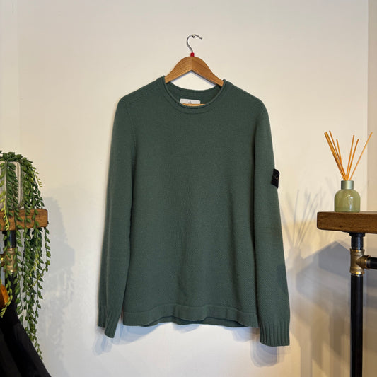 Stone Island A/W 2024 Pullover Knit Jumper Green (Large)