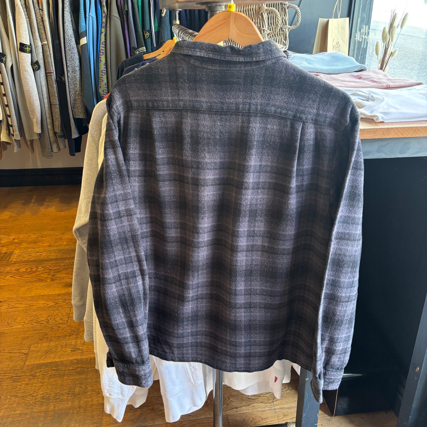Supreme SS21 Plaid Flannel Longsleeve Shirt Black (Medium)