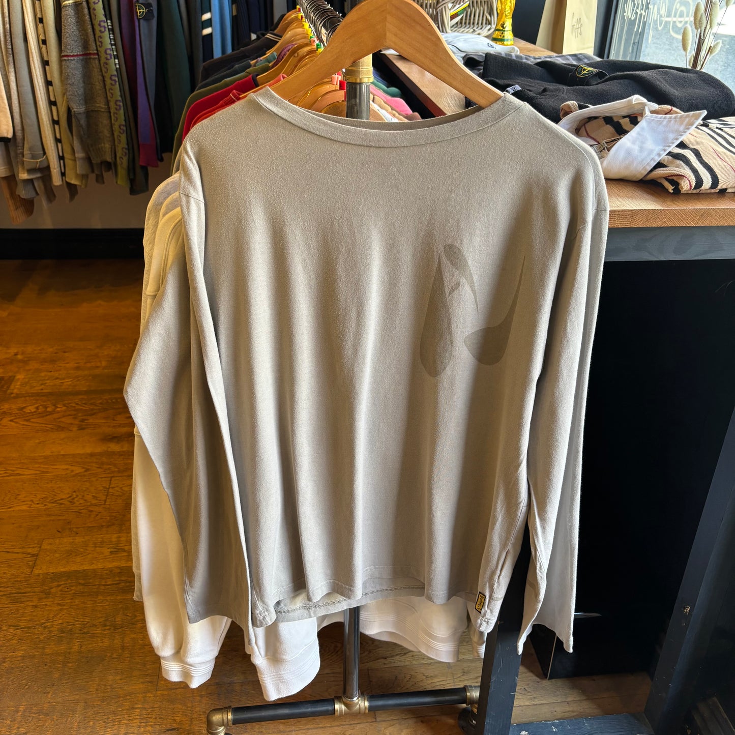 Armani Jeans Longsleeve T-Shirt Beige (Small)