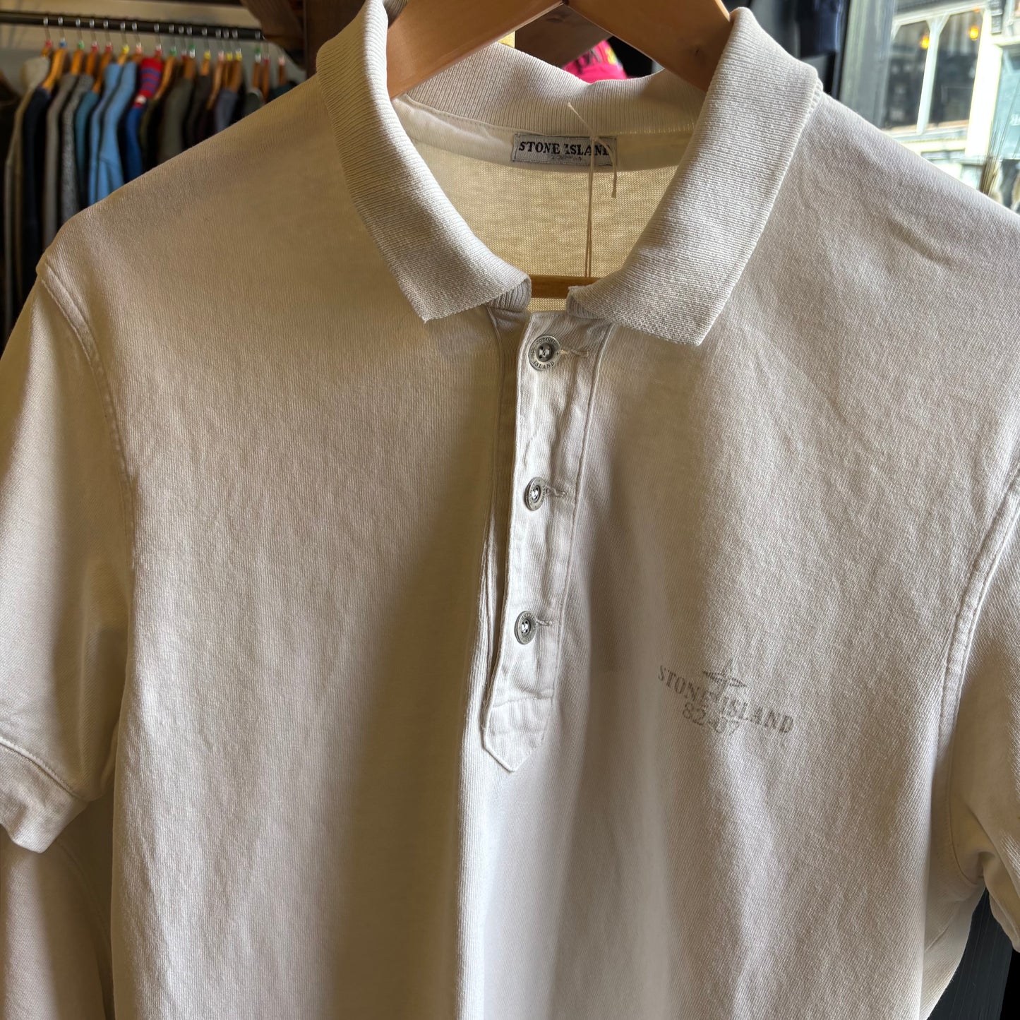 Stone Island S/S 2007 82-07 Polo Shirt White (Medium)