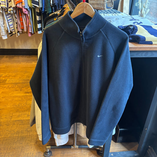 Nike Swoosh Chunky Rib Full Zip Jumper Navy (Large)