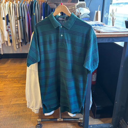 Ralph Lauren Stripe Polo Shirt Green (Large)