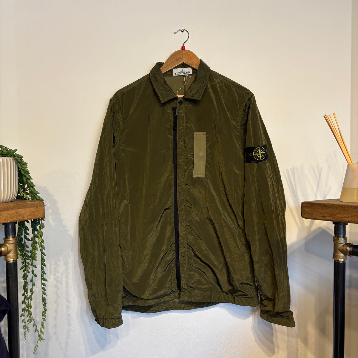 Stone Island A/W 2017 Nylon Metal Overshirt Green (Large)