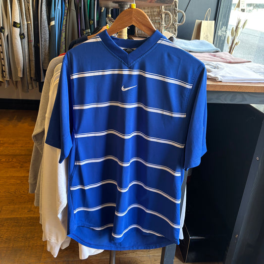 Nike T90 Striped Sports T-Shirt Blue (Medium)