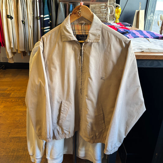 Burberry Harrington Zip Up Jacket Cream (Small)