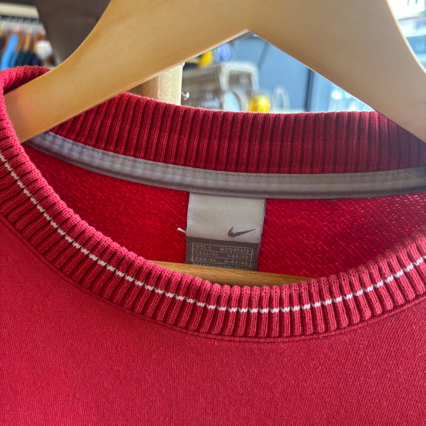 Nike Spellout Oversized Sweatshirt Red (Small)