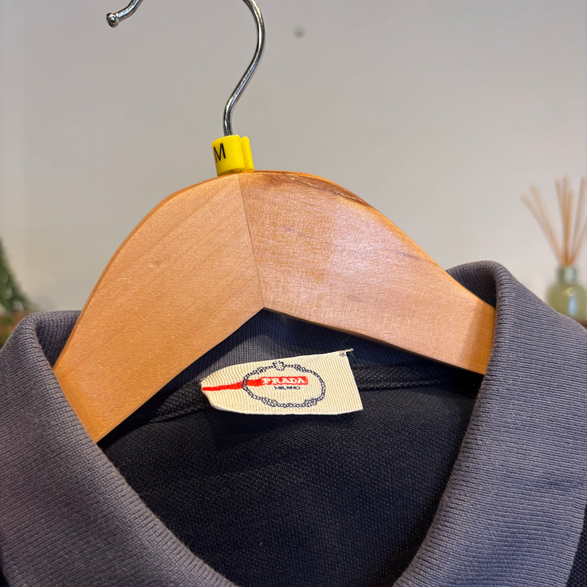 Prada 2000's Longsleeve Polo Shirt Navy (Medium)
